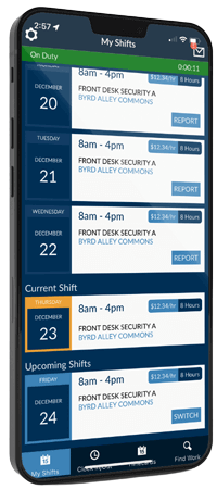 CuroShift - Security Guard Scheduling Software - Mobile App